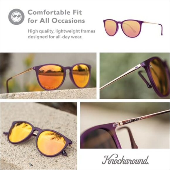 Polarized Round Sunglasses with UV400 Protection, Polycarbonate Frame main image 6